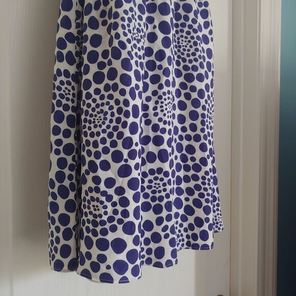 Alice & Olivia Numero De Modele Blue/White Polka Dot Strapless Mini Dress Silk - Picture 8 of 11